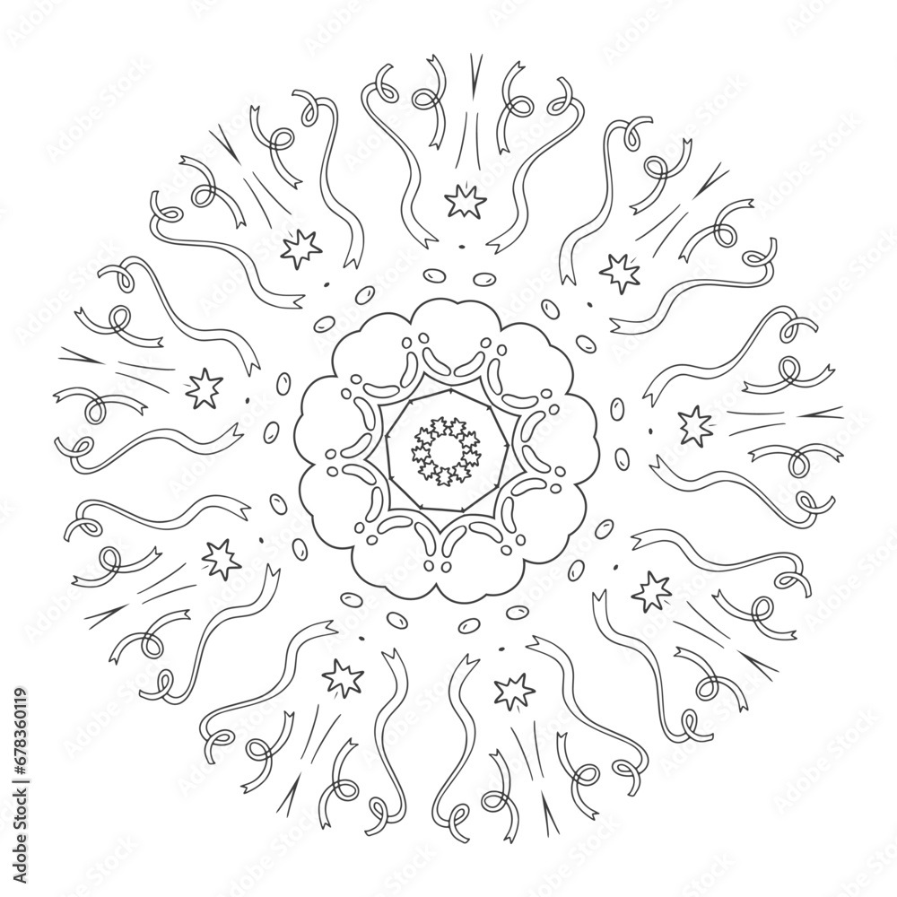 The Abstract Floral Mandala Illustration The Abstract Floral Mandala Illustration