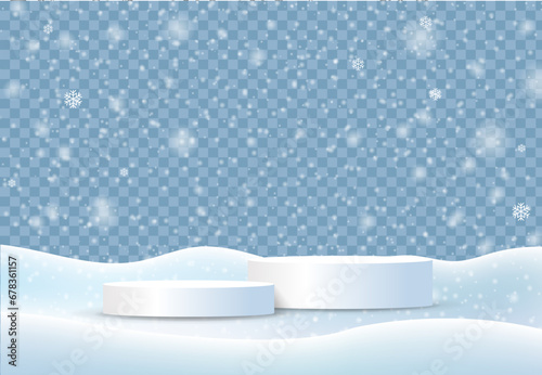 christmas background with snowflakes