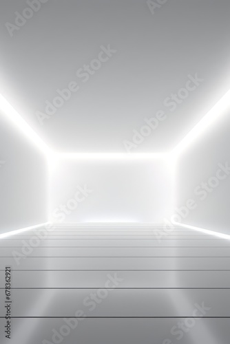 Wallpaper Mural White room with lights and a spotlight Torontodigital.ca