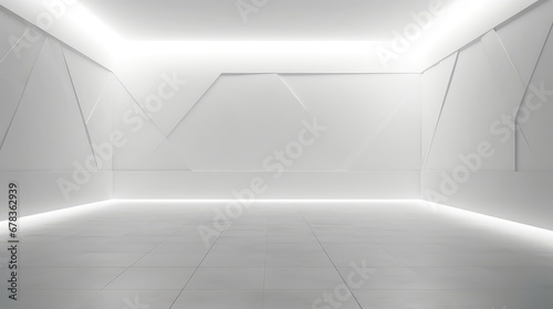 White room with lights and a spotlight photo