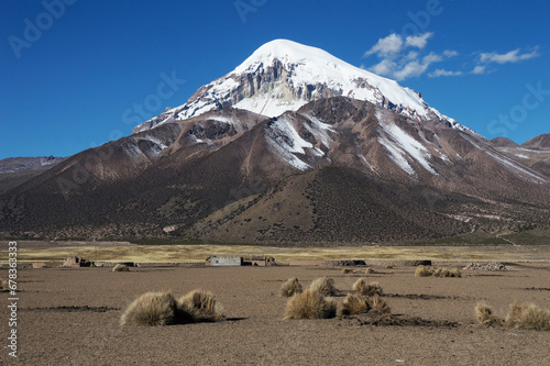 Image shows grandeur of the extinct Sajama Volcano