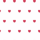 Seamless pattern of pink heart-shaped buttons