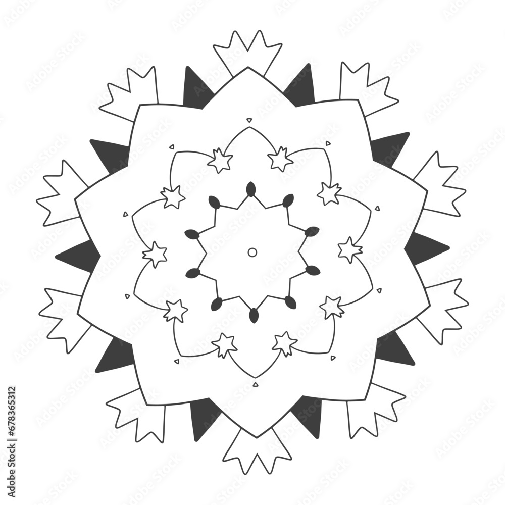 The Abstract Floral Mandala Illustration The Abstract Floral Mandala Illustration