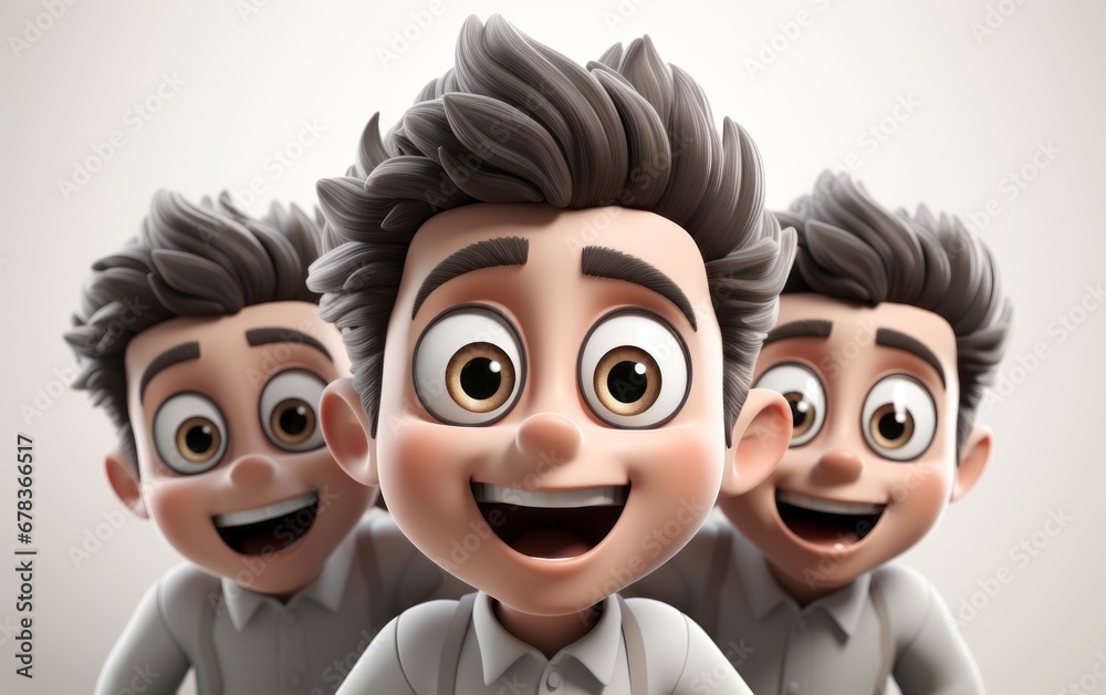 cartoon 3d characters wonder face expression cartoon 3d characters wonder face expression