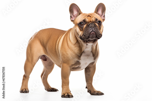 photo with white background of a French bulldog breed dog photo