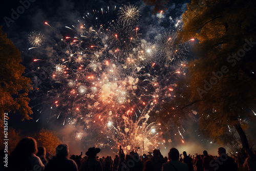 Magnificent fireworks. Party. Event. Commemoration. photo