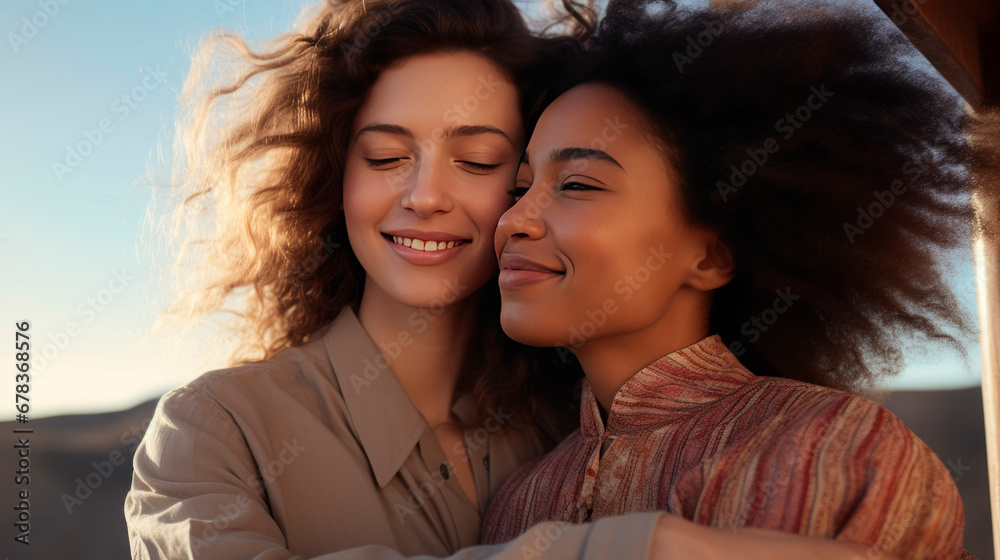 Happy lesbian couple Happy lesbian couple