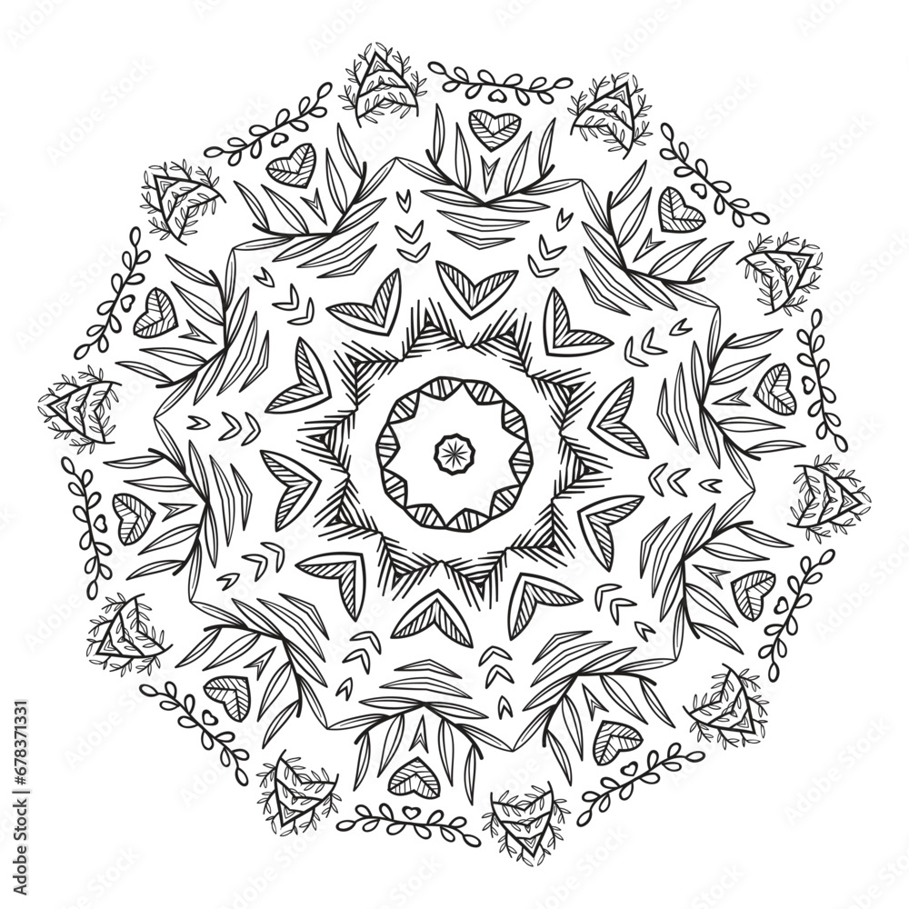 The Abstract Floral Mandala Illustration