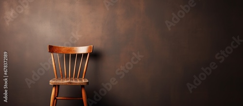 Plain background wooden chair