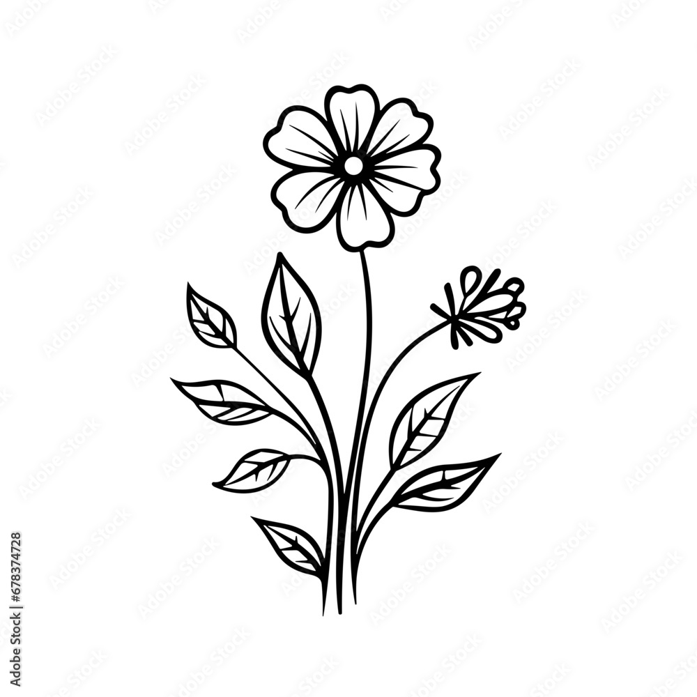 line drawing, line art png, line art prints, spring clipart, line art rose, rose clipart, floral svg, flower png, wildflower svg, flower clipart, bouquet svg, tattoo svg, line art, svg files, svg file