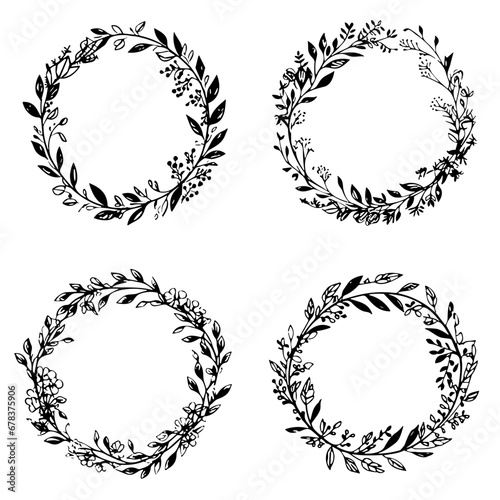 Flower wreath, wreath svg, wreath png, wreath illustration, wedding wreath, flower, floral, vector, pattern, nature, illustration, vintage, leaf, drawing, plant, design, seamless, flowers, decoration,