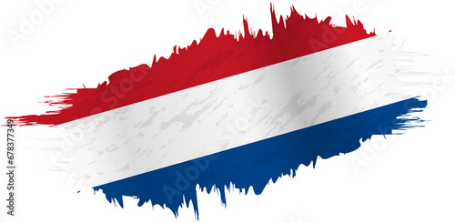 Brushstroke flag of Netherlands