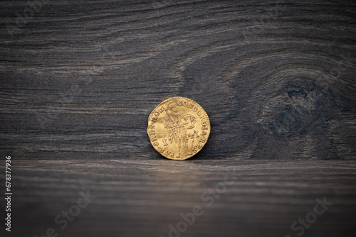 Obraz na płótnie Coin Netherlands 1 ducat 1741 w salonie
