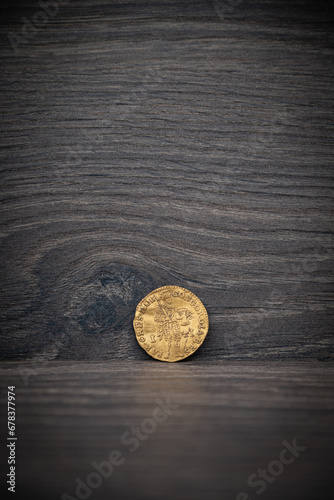 Obraz na płótnie Coin Netherlands 1 ducat 1741 w salonie