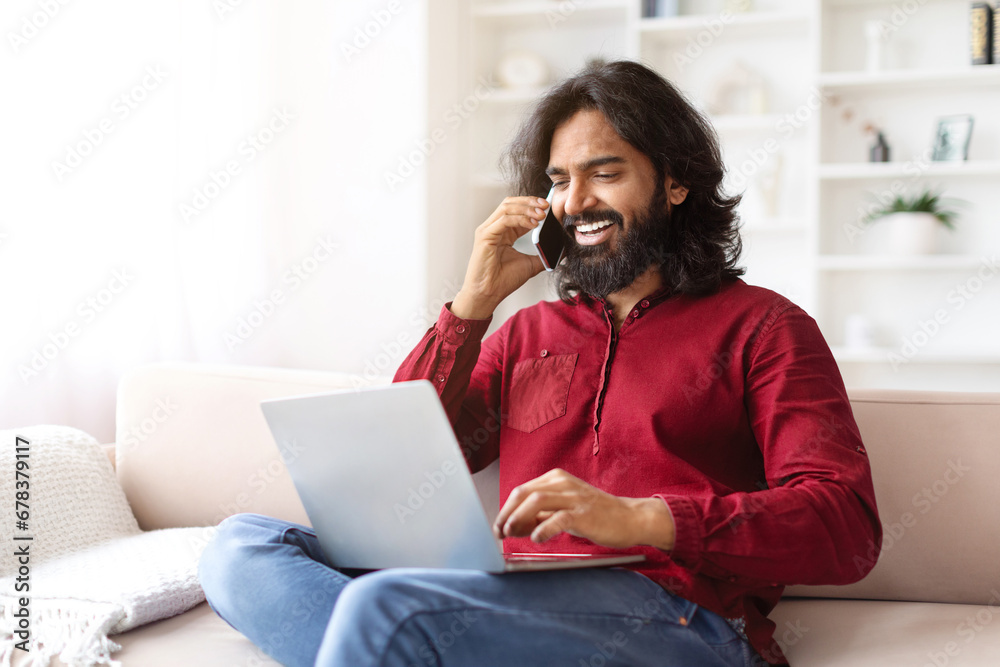 Indian guy independent contractor working online from home Indian guy independent contractor working online from home