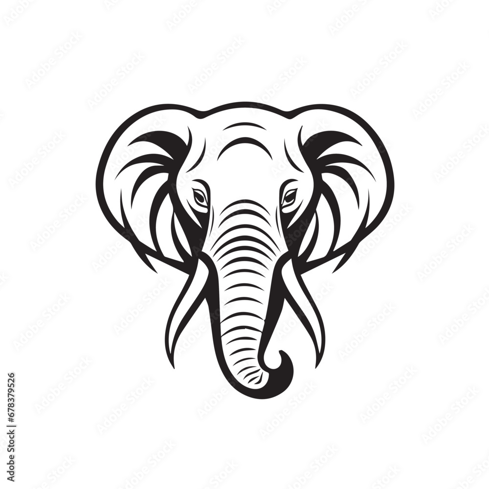 Elephant in cartoon, doodle style. 2d vector illustration in logo, icon style. AI Generative