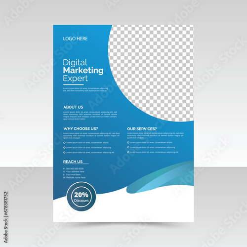 Creative Corporate & Business Flyer Brochure Template Design, abstract business flyer and creative design, vector template design.