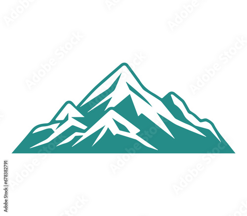 Vector blue mountain silhouette eps 