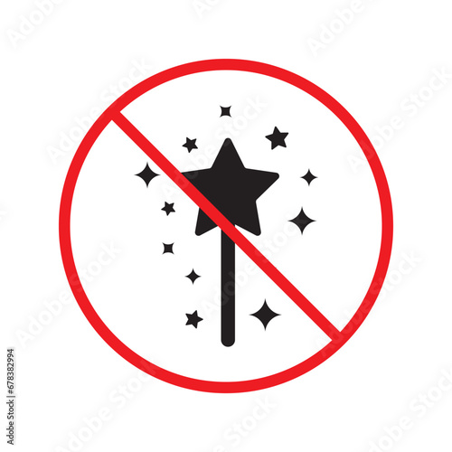 Wallpaper Mural No magic wand icon. Forbidden magic wand icon. No magic vector symbol. Prohibited vector icon. Warning, caution, attention, restriction flat sign design. Do not pictogram UX UI Torontodigital.ca