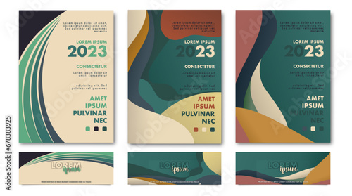 3 modèles d’affiches et bannière design, événement, entreprise, web, abstrait.