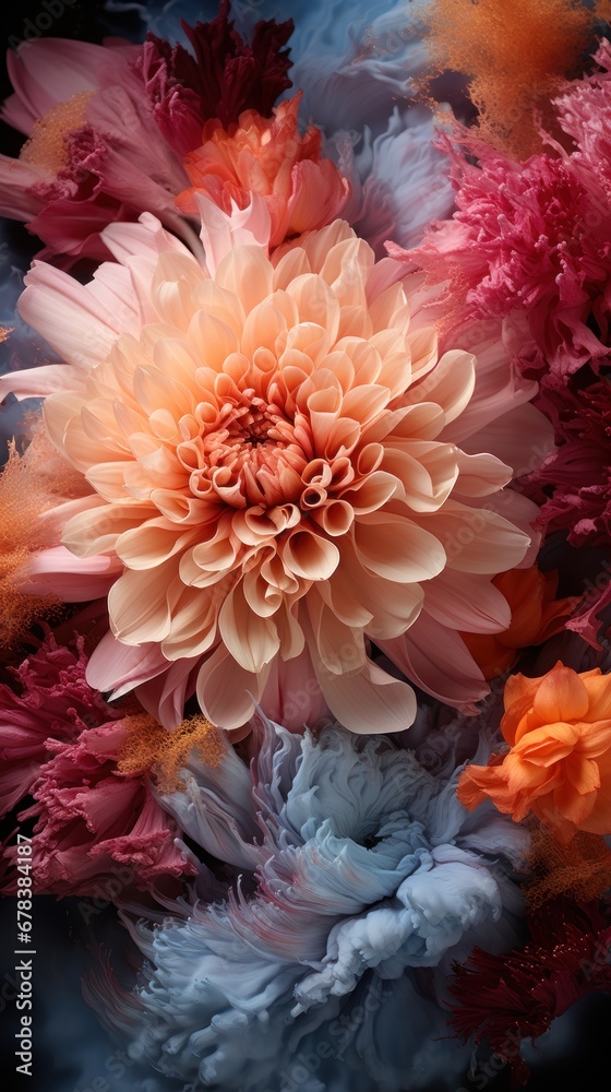 gradient_flowers_colorful_UHD Wallpaper