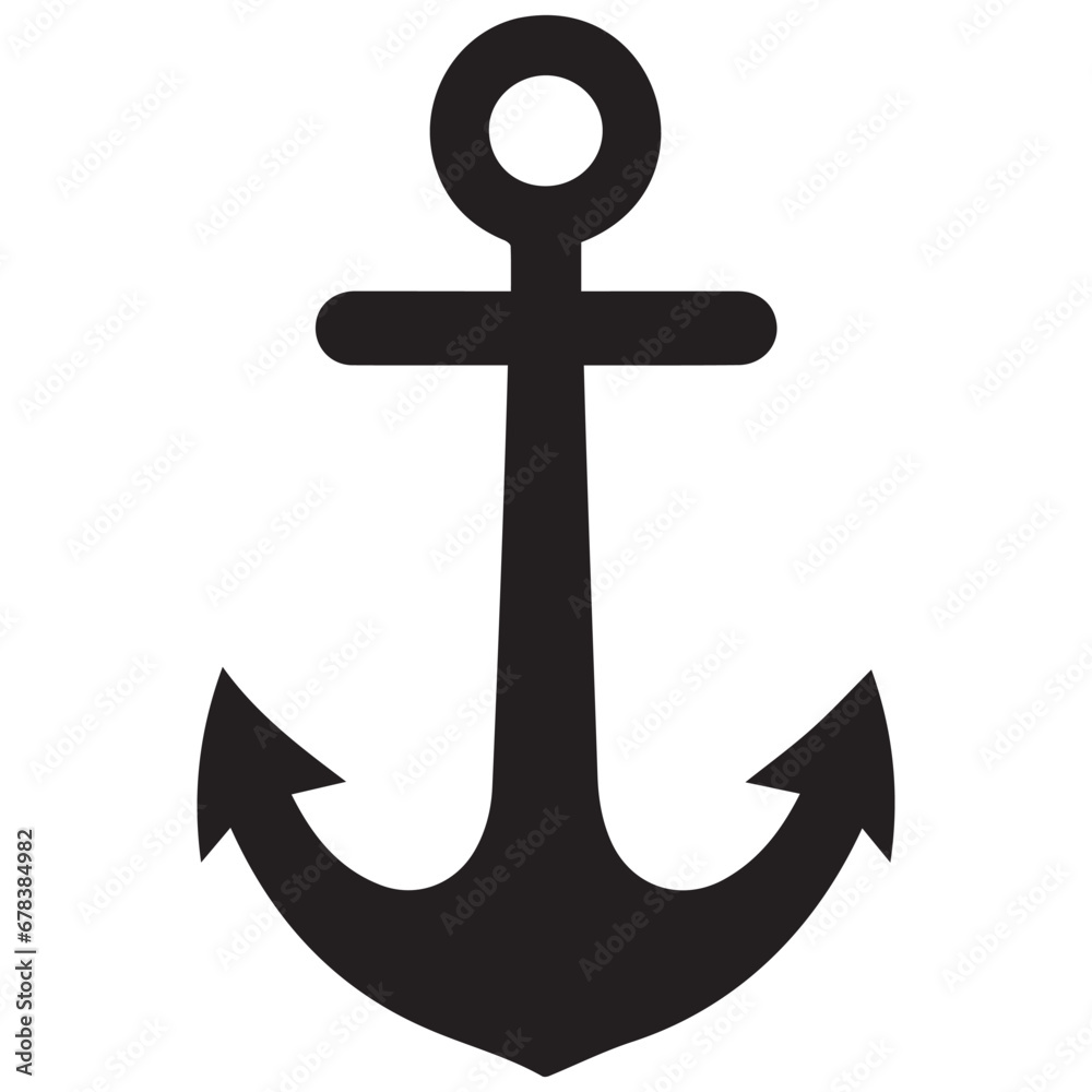 black and white sailor anchor vector drawing, ready to print, EPS, cutting file, clip art black and white sailor anchor vector drawing, ready to print, EPS, cutting file, clip art