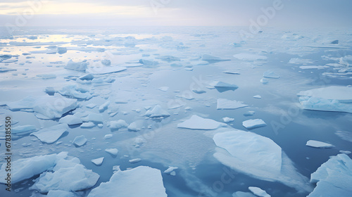 Melting ice caps in the arctic - created with generative AI