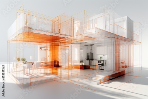 A virtual tour of a modern apartment. photo