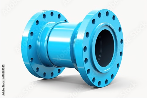 Durable flanged pipe reducer isolated on white background.
