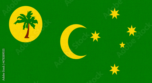 Flag of the Cocos Islands. Australian Outer Territory. flag of Keeling Islands © alexmak