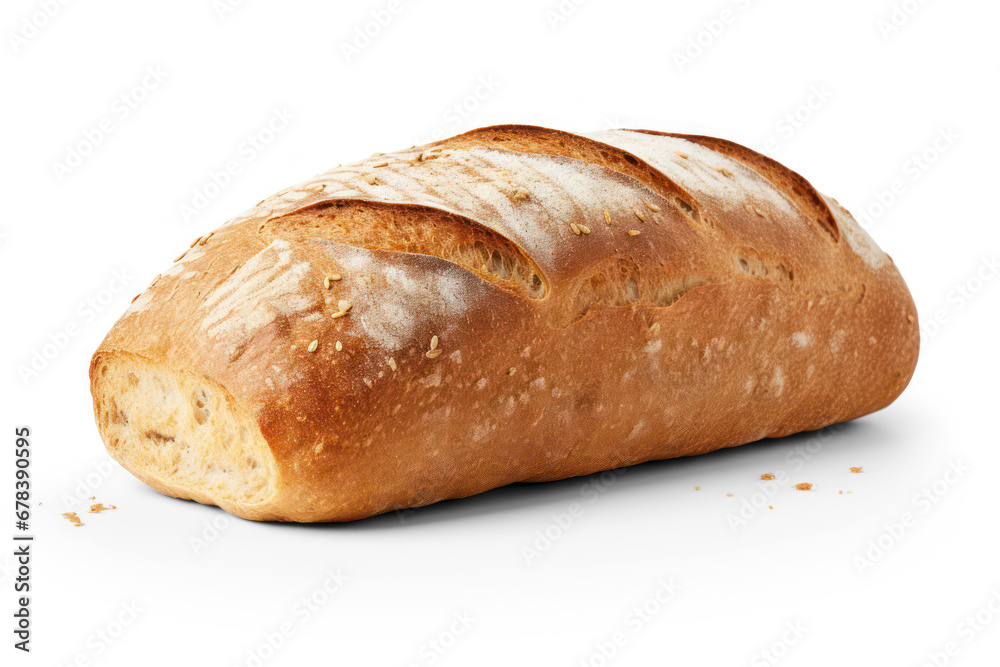 white bread isolated on transparent background