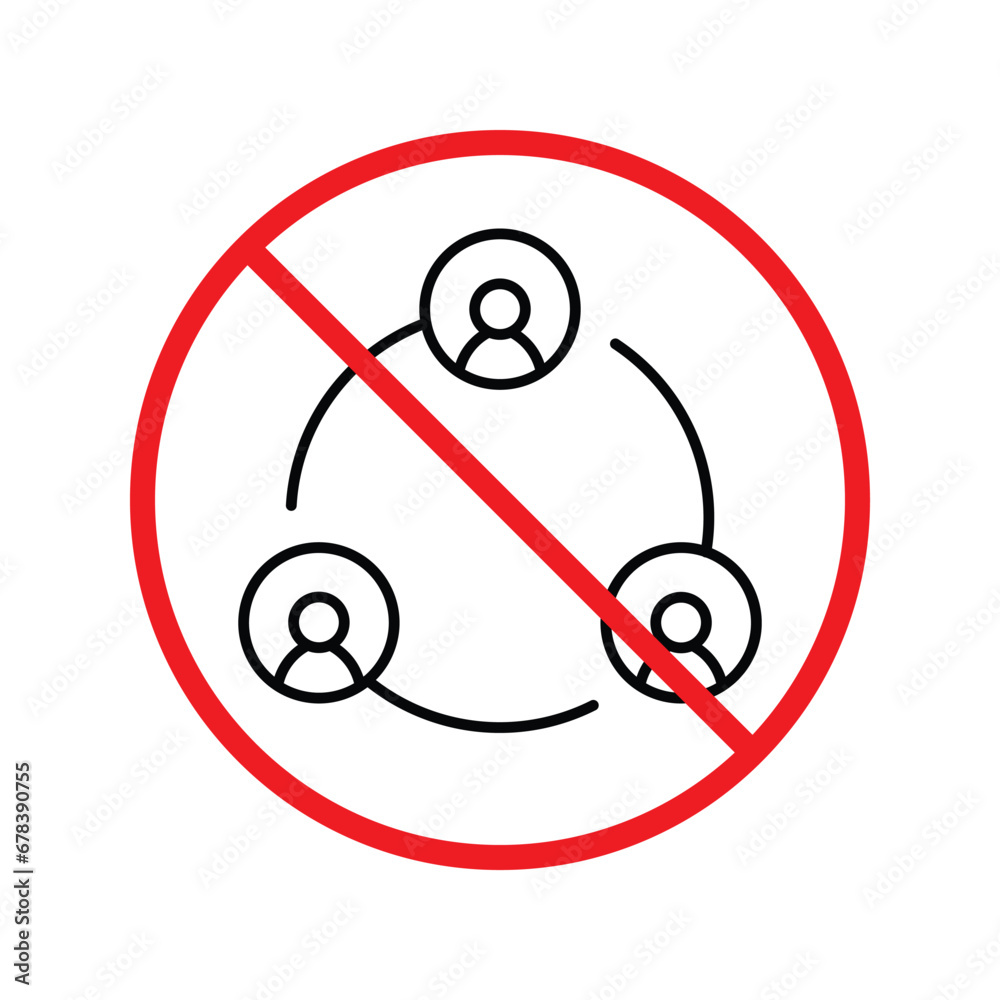 Forbidden Prohibited Warning, caution, attention, restriction. Share symbol pictogram. Share vector icon. Share flat sign design. UX UI Forbidden Prohibited Warning, caution, attention, restriction. Share symbol pictogram. Share vector icon. Share flat sign design. UX UI