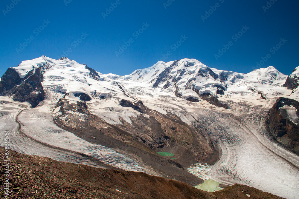 Beautiful view of impressive glaciers and mountains Beautiful view of impressive glaciers and mountains