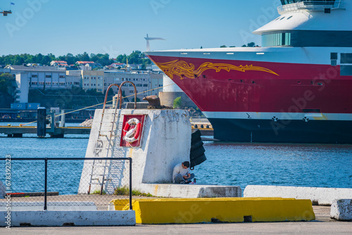 Obraz na płótnie Cityscape of Kristiansand (Norway) w salonie