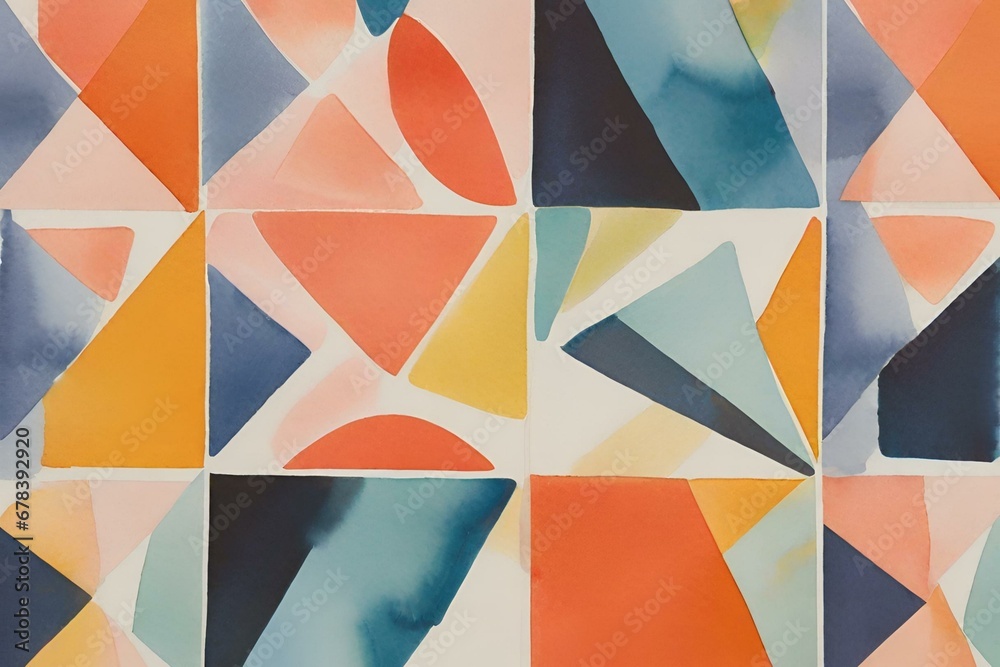 Funky geometric shapes in watercolors wallpaper, Geometric shapes wallpaper, Watercolor Geometric shapes background Funky geometric shapes in watercolors wallpaper, Geometric shapes wallpaper, Watercolor Geometric shapes background