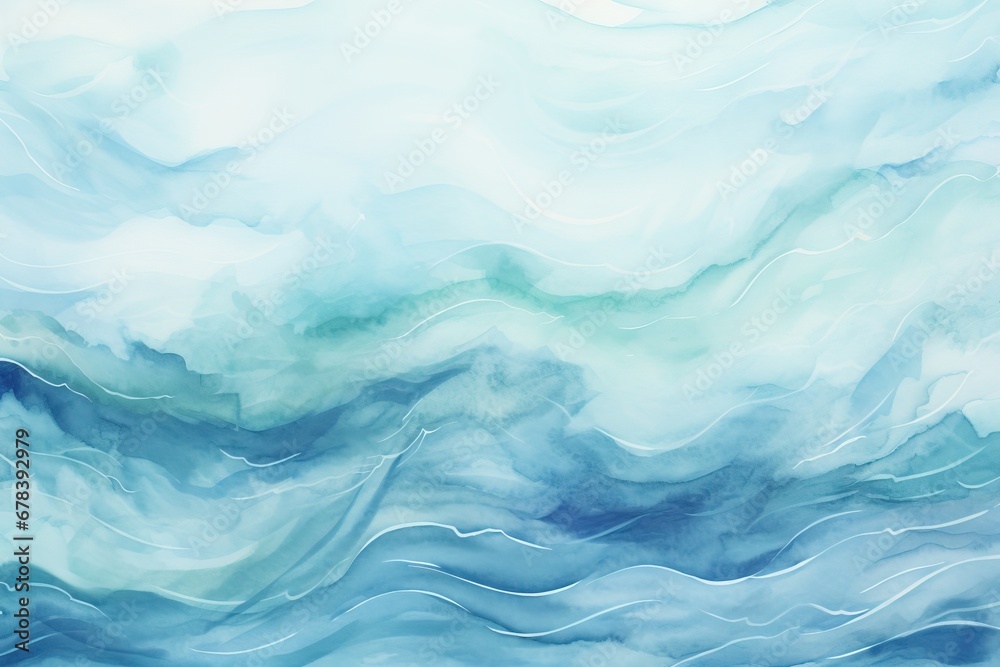 Watercolor painting of abstract ocean wave. Watercolor painting of abstract ocean wave.