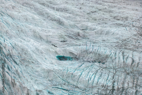 Glacial texture and crevasse