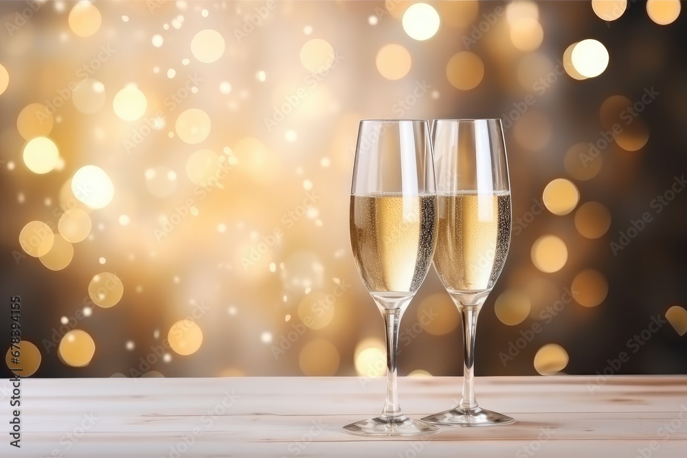 The Elegance of Bubbling Champagne in a Crystal Glass The Elegance of Bubbling Champagne in a Crystal Glass