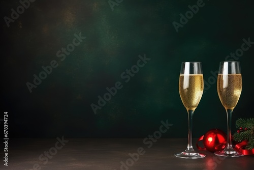 The Elegance of Bubbling Champagne in a Crystal Glass