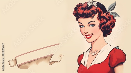Retro vintage advertisement poster, banner. Advertising in the style of 1950, 1960, 1970. American commercial style. Simple design. Hand drawn.