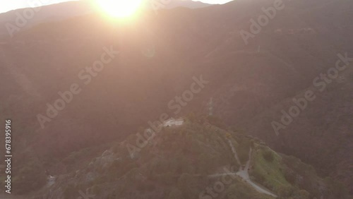Ojen sunsen in spain on a mountain top photo