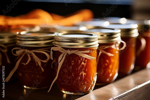 heavenly spiced pmpkin jam in mason jars