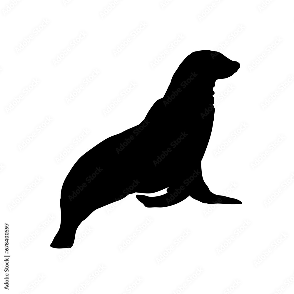 Seal silhouette - vector illustration