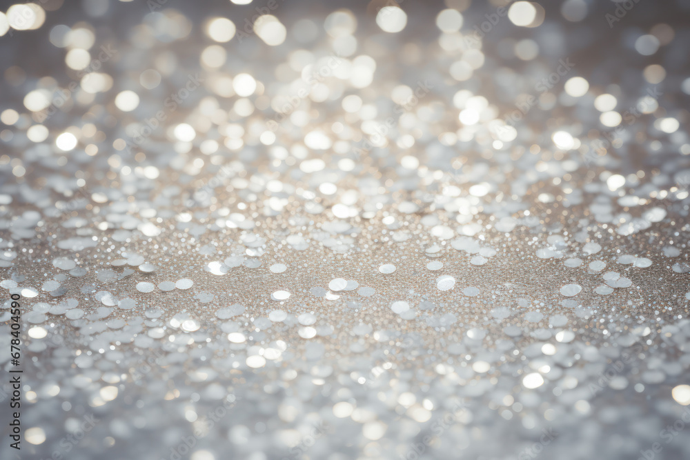 Fototapeta premium Shimmering Silver Glitter Background
