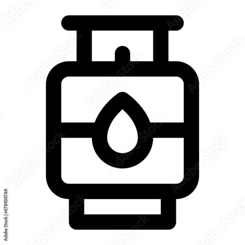 Gas tank icon with outline style.