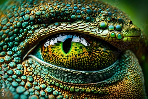 Eye of lizard photo