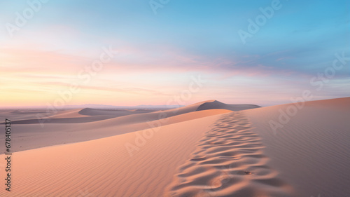 Minimalist Desert Landscape  Close-Up View