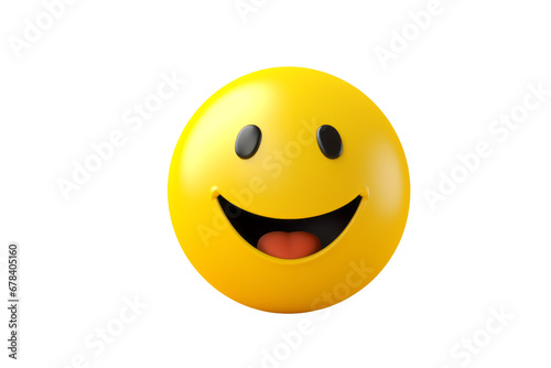 3D Yellow Smiley Sphere