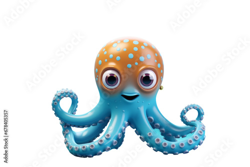 Colorful Octopus Cartoon in 3D
