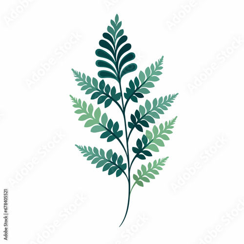 Ferns in cartoon  doodle style. 2d vector illustration in logo  icon style. AI Generative